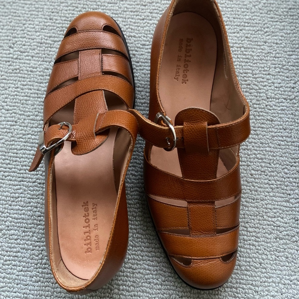 Bibliotek leather sandals. Made in Italy. Bought it in gravity pope.